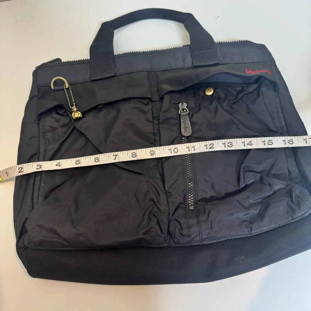 Kipling laptop black briefcase with monkey attached